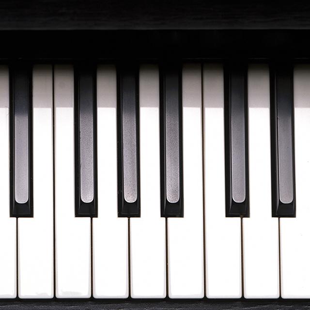钢琴键盘近景